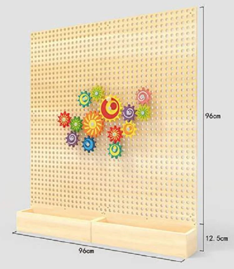 Child Indoor Ball Marble Run Vertical Kindergarten Activity Wood Mounted Panel Mount Game Stem Wooden Play Wall Toy For Kid