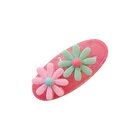 Bendy Flower Shaped Hair Clips Transparent with Different Colors