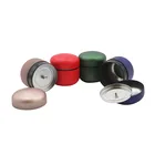 Round small tea candy packaging gift metal tin box with double lids