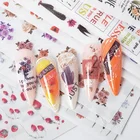 Nail Wraps Hot Selling Flower English Alphabet Letter Shape Nail Stickers 100 Percent Nail Polish Wraps