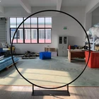 Wedding Customer Design Round Backdrop Display Tension Fabric Wedding Circle Backdrop Stand