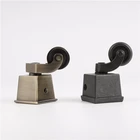 Iron stainless steel heavy duty caster wheels with black square cup furniture chair sofa caster wheels