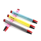 Promotional Pen Blue Black Plastic Pen Promotional 2 Refills Pen Double Tips Red Blue Or Black Plastic Ballpoint Pen