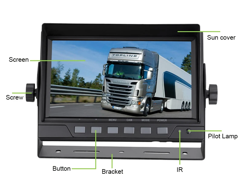 Trailer camera and monitor systems are suitable for professional use on trailer trucks