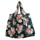 Heavy Duty Extra Large 210T Polyester Folding Tote Bag Reusable Foldable Grocery Shopping Bag