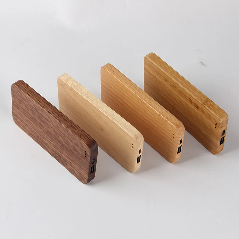 2019 Newest Portable Charger, Fashion Wood Bamboo Design Super Wooden Slim 4000mAh Power Bank - ANKUX.COM