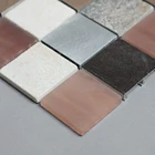 Kitchen Backsplash Brushed Silver Peel And Stick Metal Aluminium Mosaic