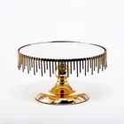 Cupcake Stand Cupcake Stand Vintage Mirror Round Metal Gold Tray Dessert Party Wedding Cupcake Stand