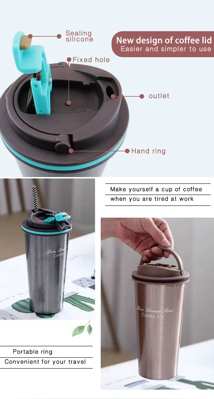 custom logo gift stainless steel insulated coffee