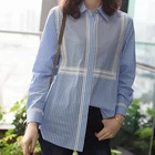 China manufacture OEM Striped womens blouses