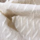 100% Fabric Factory Price 100% Cotton Woven Clipped Jacquard Sheer Fabric With Abstract Geometric Pattern