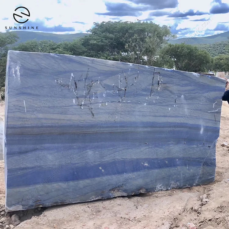 Azul Macaubas quartz Azul Boquira blue marble slab For Interior Decoration