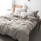 100% Pure French Soft Durable Flax Linen Bedding/Queen Size Cheap Duvet Cover Bedding Set