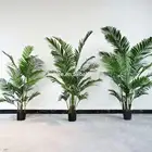 Wholesale plastic cheap artificial areca palm tree large bonsai tree