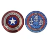 United States Navy Captain America Shield Colorized Challenge Art Coin