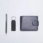 3 点セットメンズギフト本革 rfid 財布高級ギフトセット男性ビジネス企業財布ペンキーバックルギフトセット