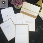 Wishmade Factory Wholesale Wedding Greeting Cards Pearl Paper Invitation Card Birthday Card