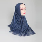 2019 new design lace Muslim factory cheap headscarves wholesale women ladies stoles hijab