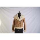 Suede China Fashion Motorbike Basic Suede Polyester Biker Women Suede Jacket