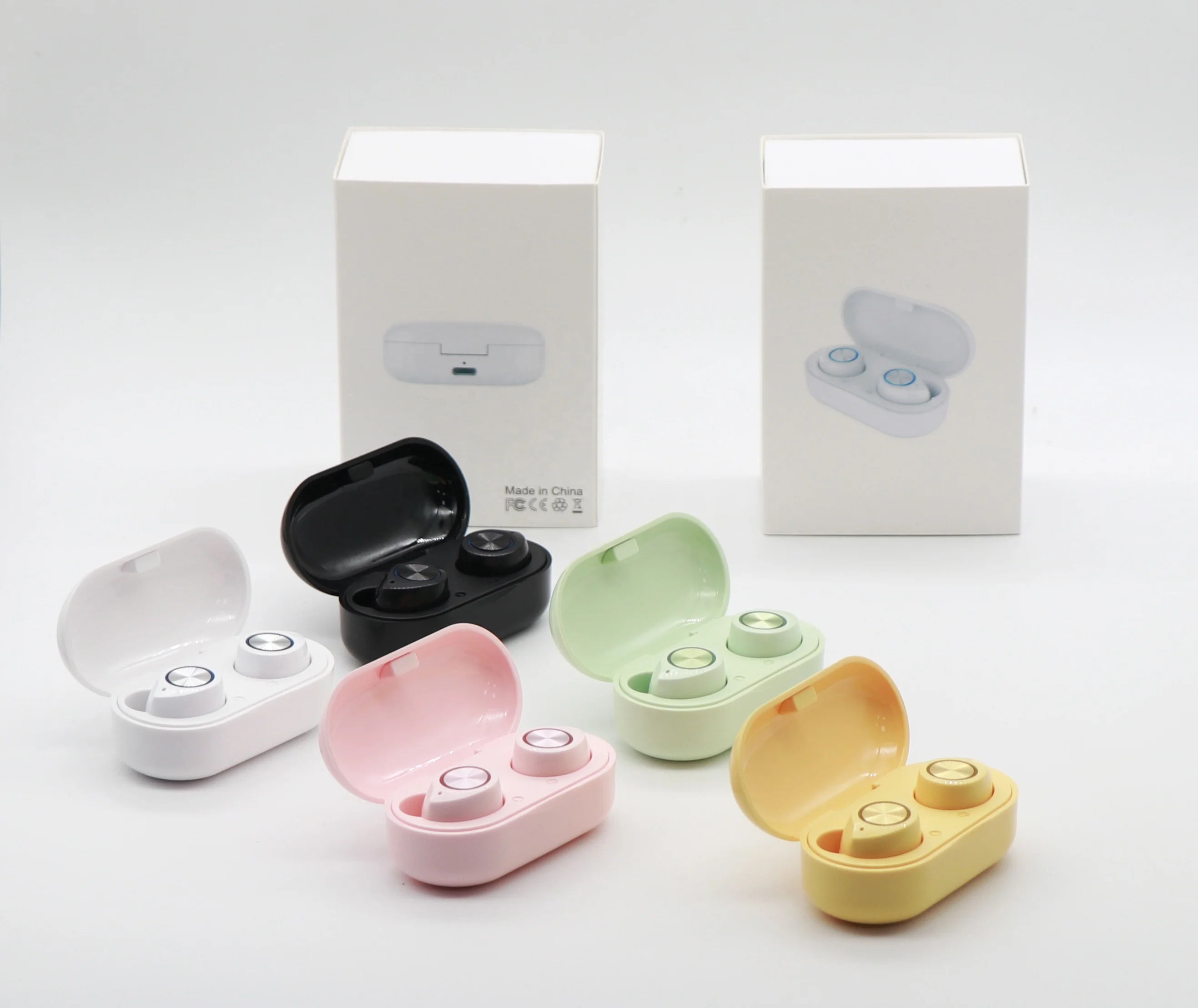 Promotional 2019 Wireless Headphone Stereo 5.0 Bluetooths Mini Earphone In-ear TWS Earbuds for Phone - ANKUX.COM
