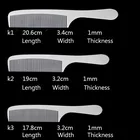 JDK Professional Titanium Steel Metal Comb Hair Cutting Trim Hair Hairdressing High Strength Stainless SteelComb for Barbers