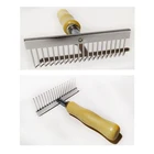 Pet Grooming Brush for Dogs and Cats Tool with Fine-Toothed Blade and Reduces Shedding Effectively