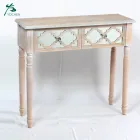 living room furniture wood carve drawers mirrored console table