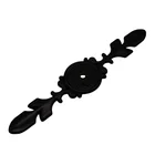 China well-designed black wardrobe pull handle has beautiful patterns on it