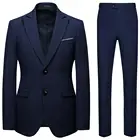 Wholesale high quality pant coat design men wedding suits royal blue suits for men