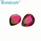 Red tourmaline multi color pear shape glass loose gemstones