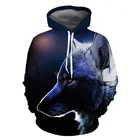Animal Sweatshirt Wolf Pullover 3D Print Sublimation Printed Hoodie