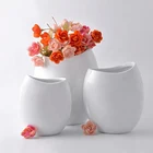 High grade chinese style durable custom size white glazed porcelain flower vase