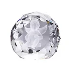 Fancy Diamond Faceted Crystal Ball Shape Engraving Great Sales Paper Weight