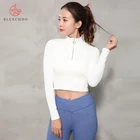 Women Sports Shits Sportswear Dri Fit Zip Long Sleeve Women Fitness & Yoga Wear Running Shirts