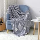 2019 High Quality Flannel Fleece Kids Glow in The Dark Stars Luminous Blanket