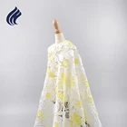 Factory direct white custom flower polyester guipure embroidery lace fabric