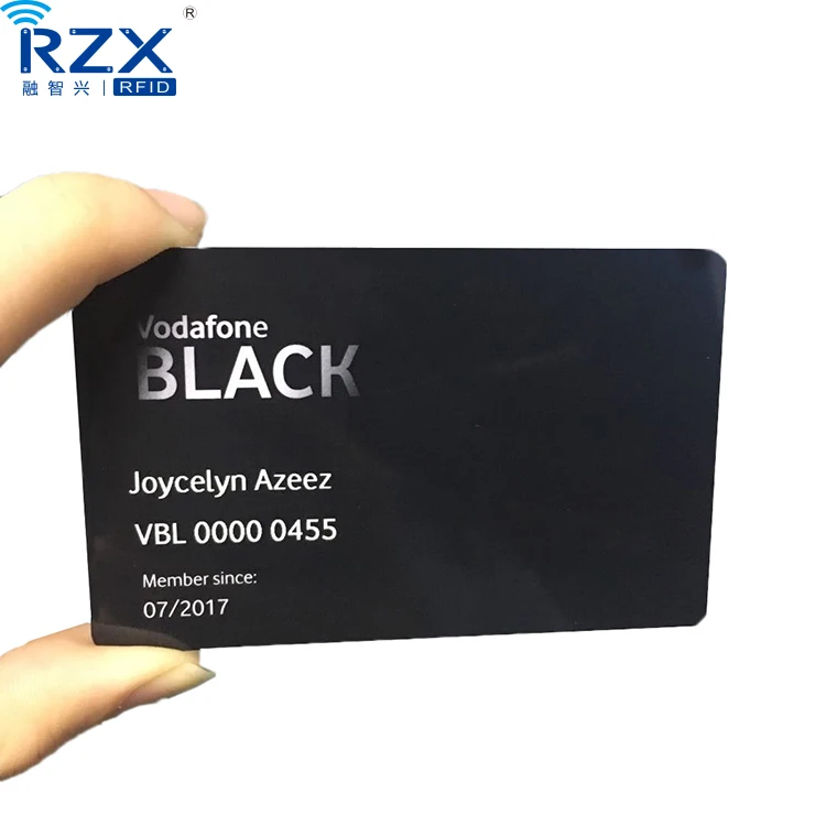 luxury gift pvc membership card glossy finish with gold numbers