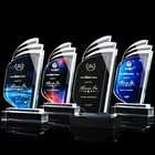Crystal Award Crystal Glass Trophy K9 Crystal Material High Quality Color Printing Crystal Award Glass Trophy