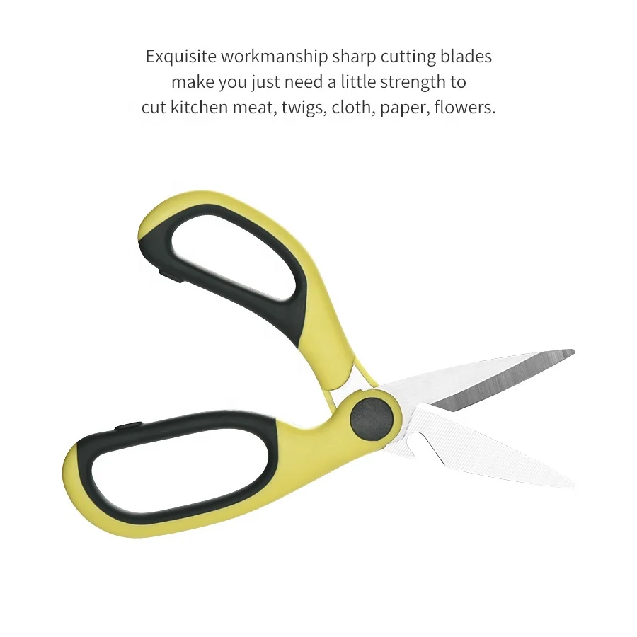 Multipurpos Bent Left Handed Detachable Powerful Disassembly Chicken Bone Kitchen Scissors