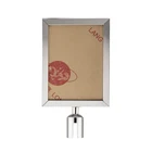 Exterior Gold Metal Queue Pole Sign Holder For Retractable Belt Barrier