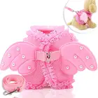 Angel wings breathable comfort chest costume party design wholesale custom products cat dog pet traction tow rope