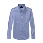 Latest design poly cotton small check pattern men long sleeve shirts