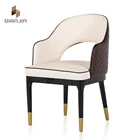 Design Chair Design Wood Chair High Quality Italian Design Faux Pu Leather And Wood White Dining Room Chair With Arms