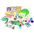 Sets And Crafts Supplies Sets Kids Handmade DIY Kit With Pompom Cleaner Pipes And Crayons
