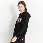 Custom fashion style women's clothing long sleeve printed casual loose hoodies sweatshirts women