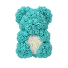 Valentines Hot Sale Artificial Flower Valentines Day Teddy Rose Bear With Heart For Girl Friend Gift