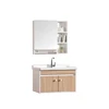 2019 new modern double sink bathroom vanity white colored solid wood cabinet