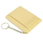 full original grain leather display rfid metal card holder Case Zip Coin Changes Front Pocket Wallet