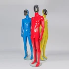 Personality head bright red Fiberglass full body standing male mannequin