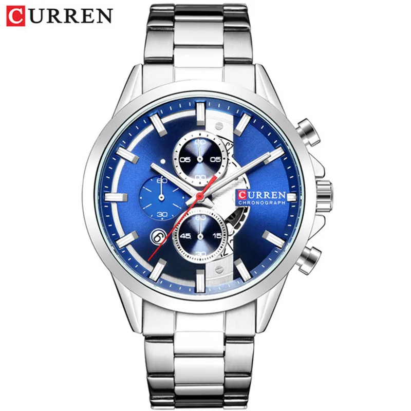 CURREN 8325 Watches Men Luxury Brand Waterproof Stainless Steel Quartz Business Date Chronograph Watch Relogio Masculino Clock